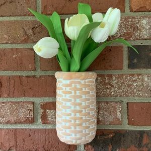 •Vintage• Clay Hanging Basket Pocket Planter